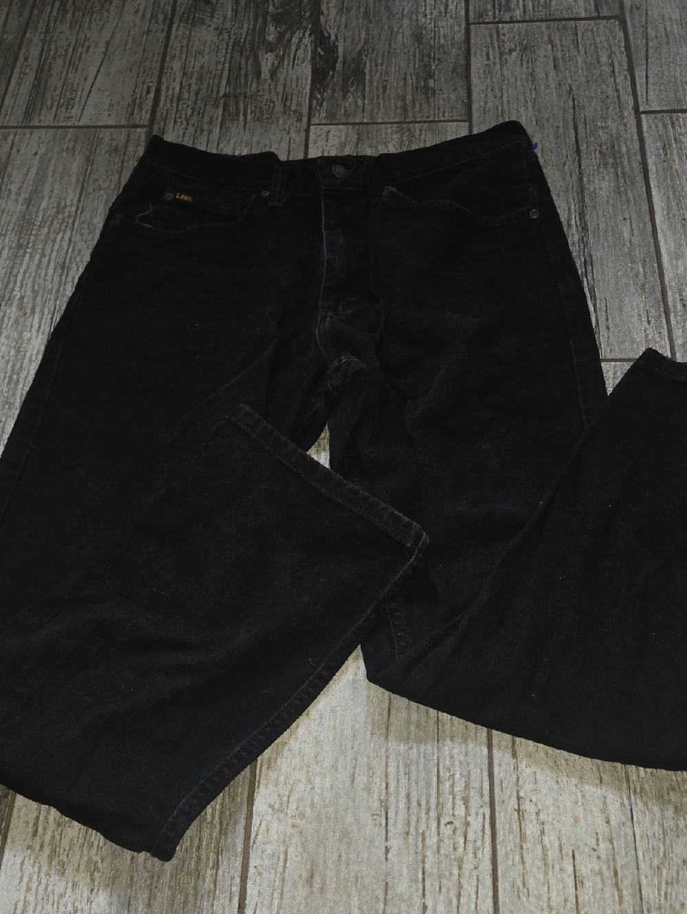 Lee Men's Black Jeans - Straight Leg
